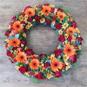 Orange and Red Wreath