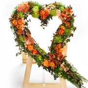 Orange Swinging Heart
