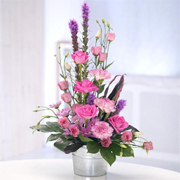 Pretty in Pink Container Arrangement