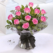 A Dozen Pink Roses